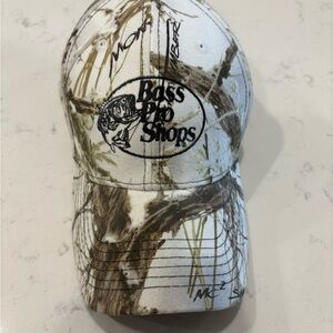 Bass Pro Shops White & Brown Camo Logo Baseball Cap